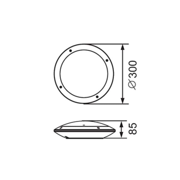 Energetic UNIT - 22W Tri-Colour Multi-Watt Exterior Bunker Light IP66-Energetic Lighting-Ozlighting.com.au