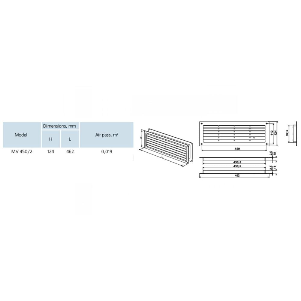 Fanco - Plastic Internal Door Vent-Fanco-Ozlighting.com.au