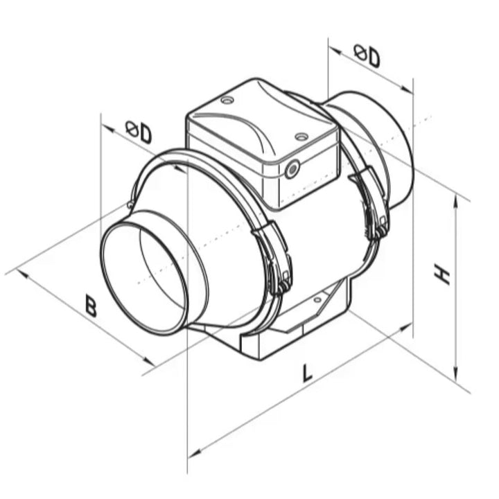 Fanco - TT Mixflow Inline Fan-Fanco-Ozlighting.com.au