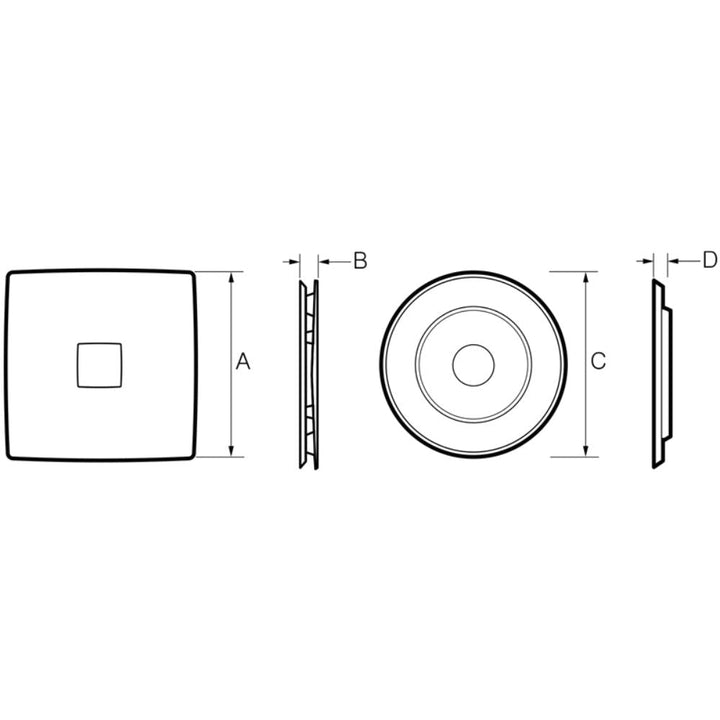 Fantech Trade RAPID - Round/Square Response Grilles With Light Only Accessory-Fantech Trade-Ozlighting.com.au