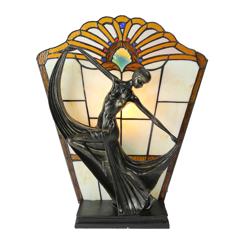 G&G Bros - 25W Leadlight Art Deco Table Lamp-G&G Bros.-Ozlighting.com.au