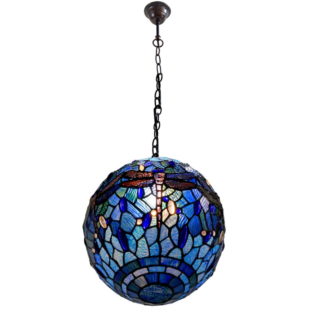 G&G Bros BLUE DRAGONFLY - 1 Light Round Pendant-G&G Bros.-Ozlighting.com.au