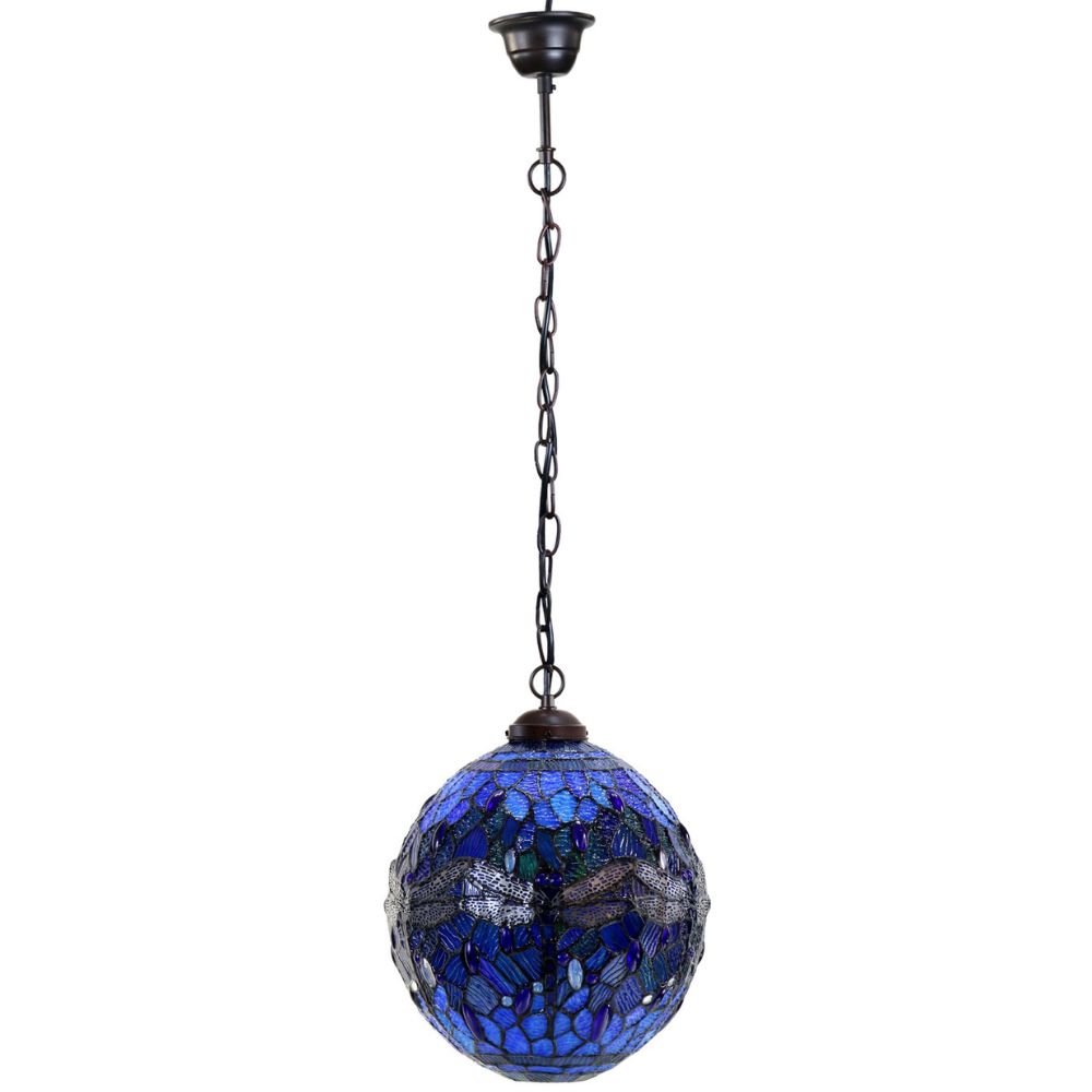 G&G Bros BLUE DRAGONFLY - 1 Light Round Pendant-G&G Bros.-Ozlighting.com.au