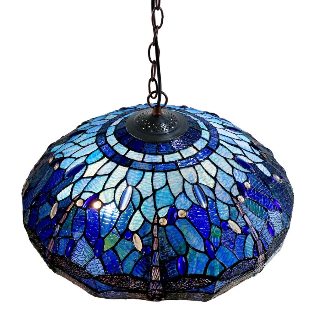 G&G Bros BLUE DRAGONFLY - 2 Light Pendant-G&G Bros.-Ozlighting.com.au