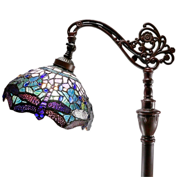 G&G Bros BLUE DRAGONFLY - Edwardian Floor Lamp-G&G Bros.-Ozlighting.com.au