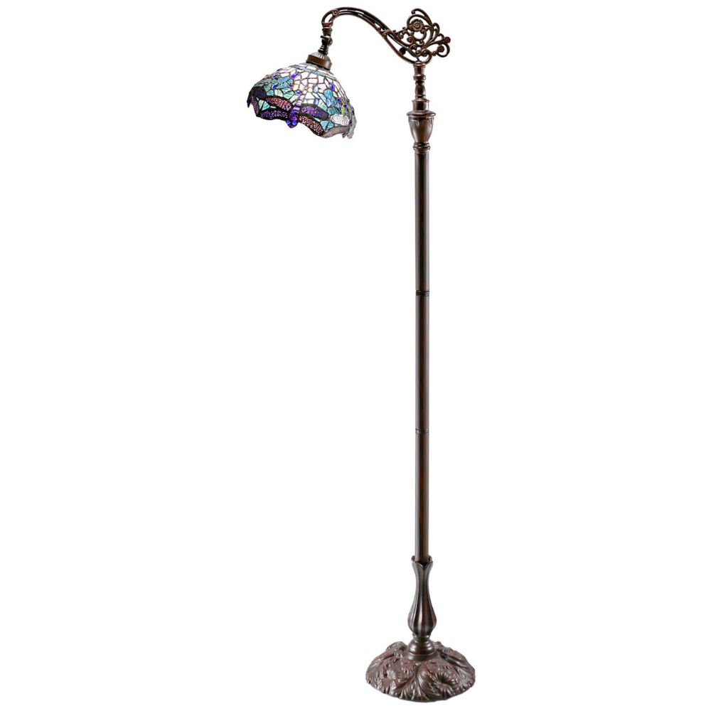 G&G Bros BLUE DRAGONFLY - Edwardian Floor Lamp-G&G Bros.-Ozlighting.com.au