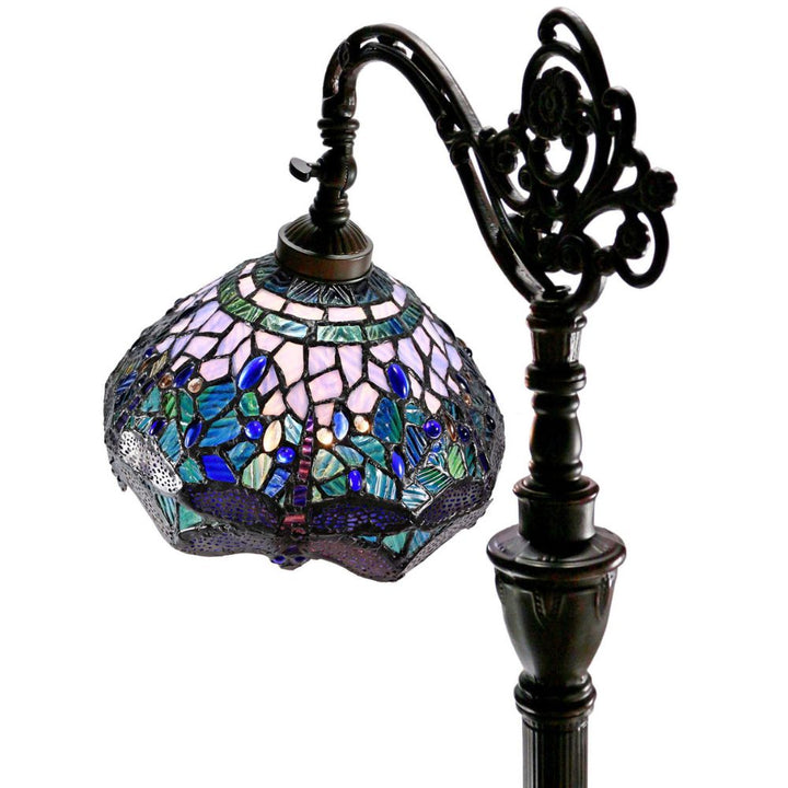 G&G Bros BLUE DRAGONFLY - Edwardian Floor Lamp-G&G Bros.-Ozlighting.com.au