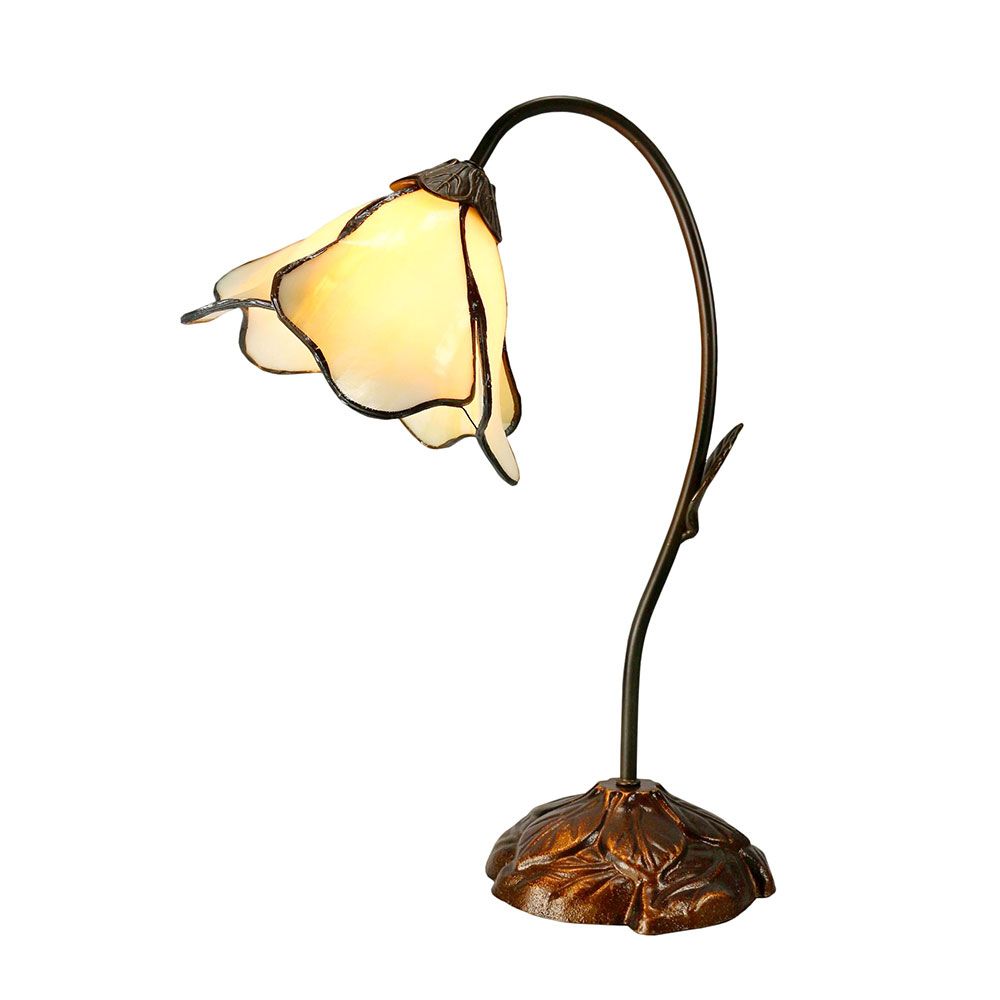 G&G Bros LOTUS TIFFANY - Single Table Lamp-G&G Bros.-Ozlighting.com.au