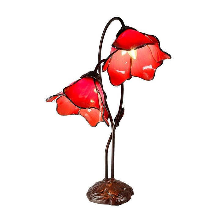 G&G Bros LOTUS TIFFANY - Twin Table Lamp-G&G Bros.-Ozlighting.com.au