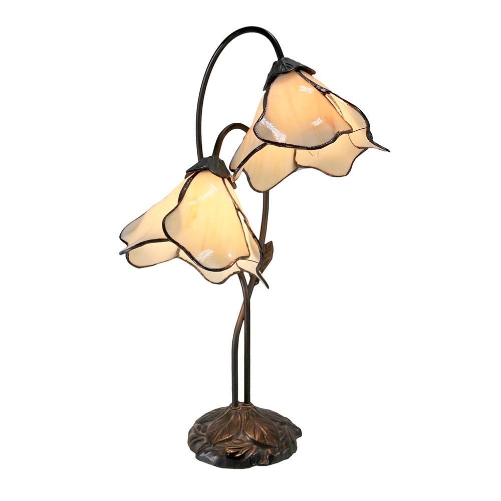 G&G Bros LOTUS TIFFANY - Twin Table Lamp-G&G Bros.-Ozlighting.com.au