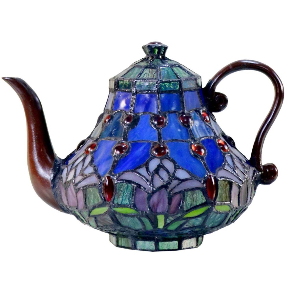 G&G Bros MAUVE TULIP - Teapot Lamp-G&G Bros.-Ozlighting.com.au