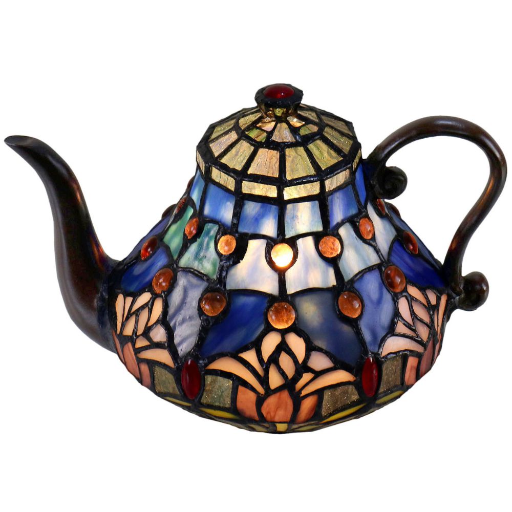 G&G Bros MAUVE TULIP - Teapot Lamp-G&G Bros.-Ozlighting.com.au