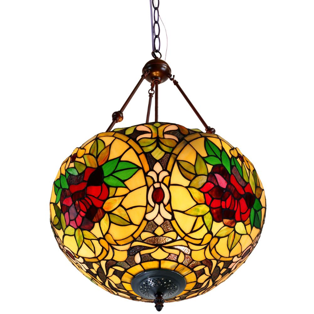 G&G Bros RED CAMELLIA - 2 Light Pendant-G&G Bros.-Ozlighting.com.au