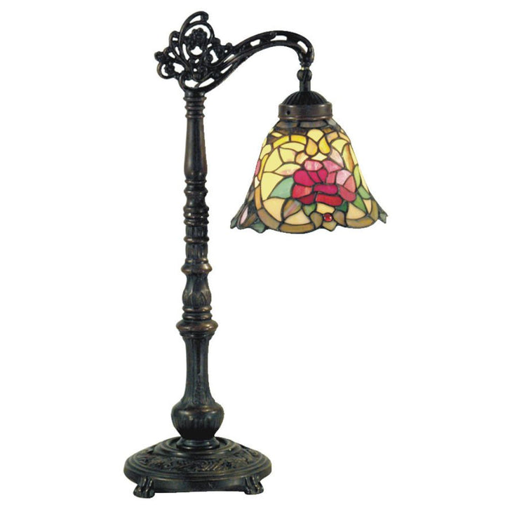 G&G Bros RED CAMELLIA - Edwardian Table Lamp-G&G Bros.-Ozlighting.com.au