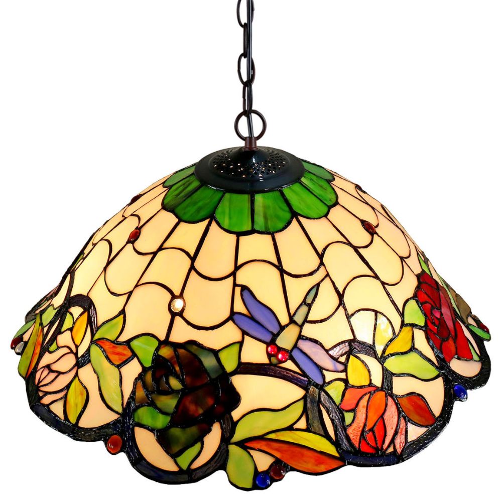 G&G Bros ROSE & DRAGONFLY - 3 Light Pendant-G&G Bros.-Ozlighting.com.au