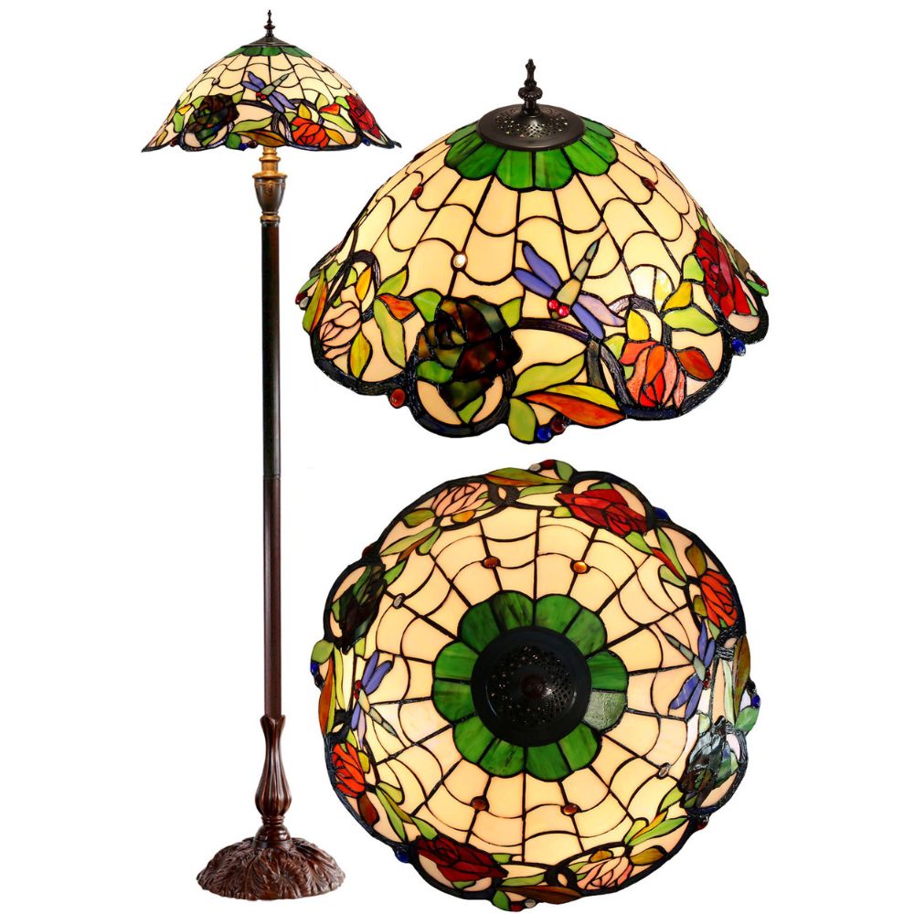 G&G Bros ROSE & DRAGONFLY - Floor Lamp-G&G Bros.-Ozlighting.com.au