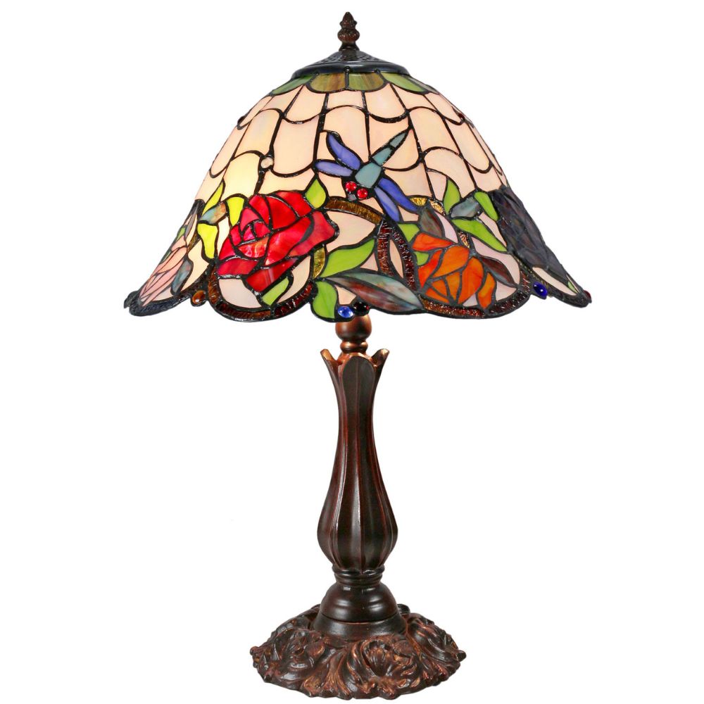 G&G Bros ROSE & DRAGONFLY - S/L Table Lamp-G&G Bros.-Ozlighting.com.au