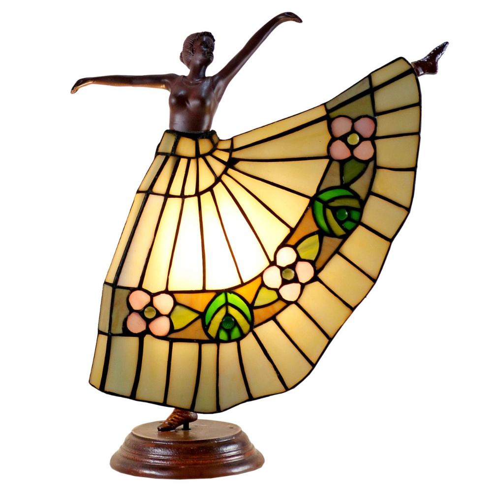 G&G Bros - Tiffany Dancer Table Lamp-G&G Bros.-Ozlighting.com.au