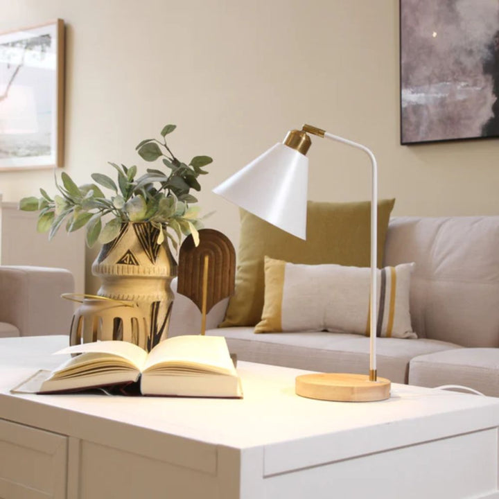 Lexi AIMEE - LED Metal & Wood Table Lamp-Lexi Lighting-Ozlighting.com.au