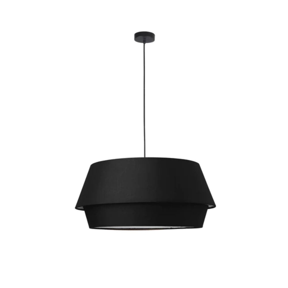 Lexi ELISA - 1 Light Fabric Shade Pendant-Lexi Lighting-Ozlighting.com.au