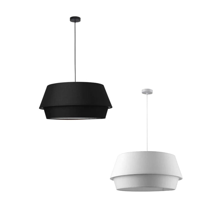 Lexi ELISA - 1 Light Fabric Shade Pendant-Lexi Lighting-Ozlighting.com.au