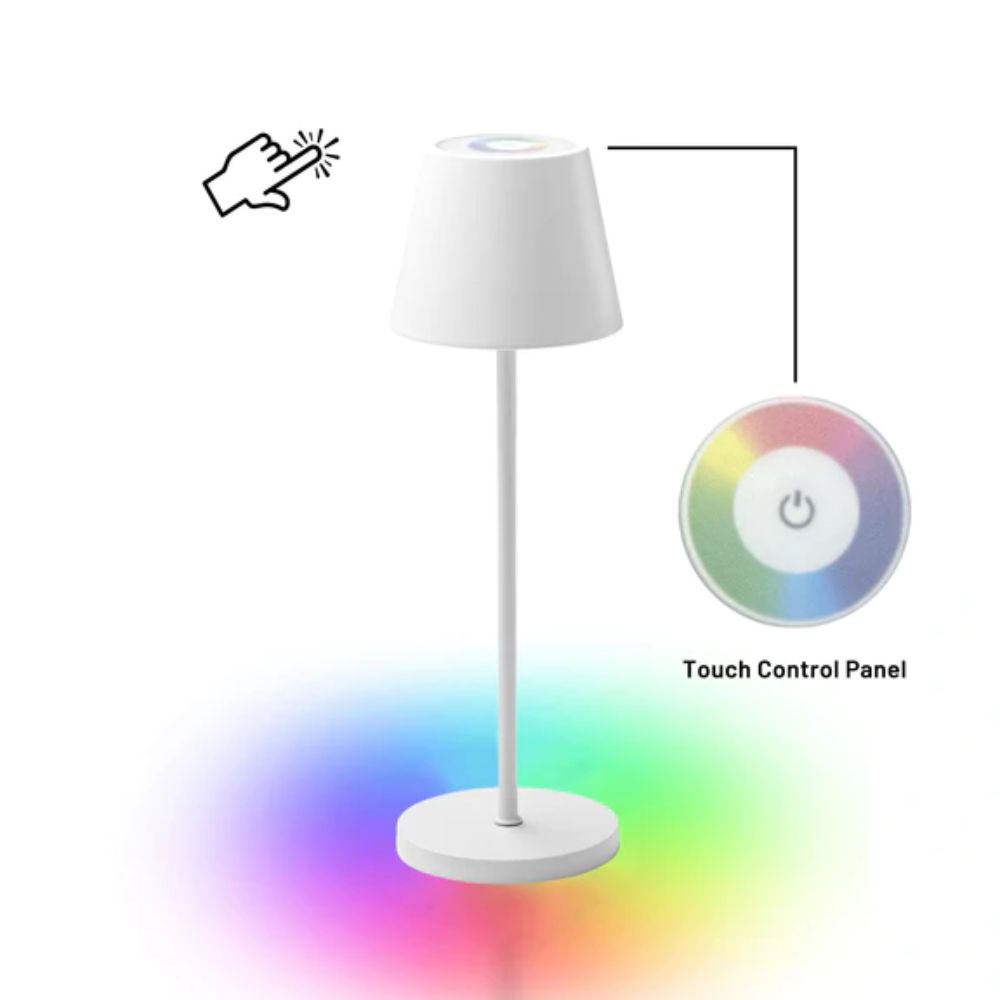 Lexi ENOKI - Portable Dimmable Chargeable RGB Touch Table Lamp 3000K IP44-Lexi Lighting-Ozlighting.com.au