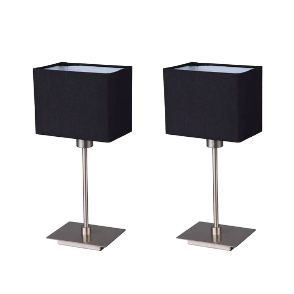 Lexi PUEBLO - Set of 2 Metal & Fabric Table Lamps-Lexi Lighting-Ozlighting.com.au