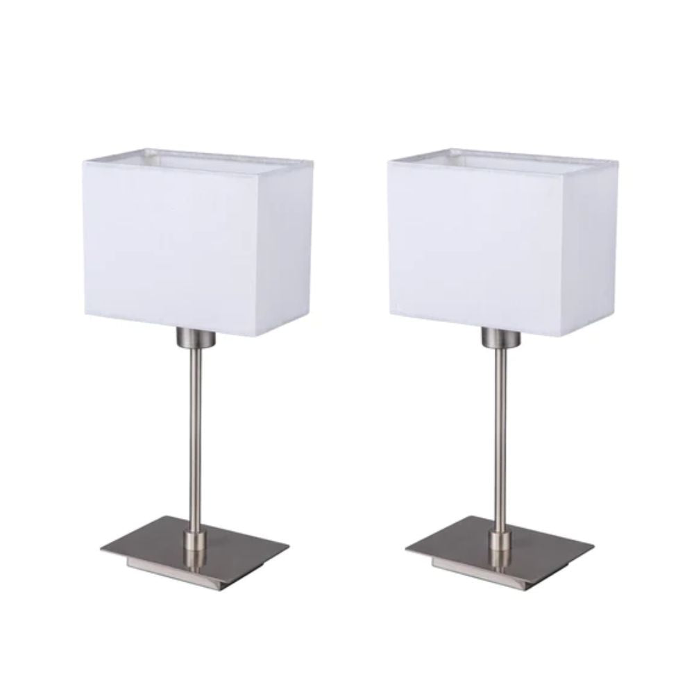 Lexi PUEBLO - Set of 2 Metal & Fabric Table Lamps-Lexi Lighting-Ozlighting.com.au