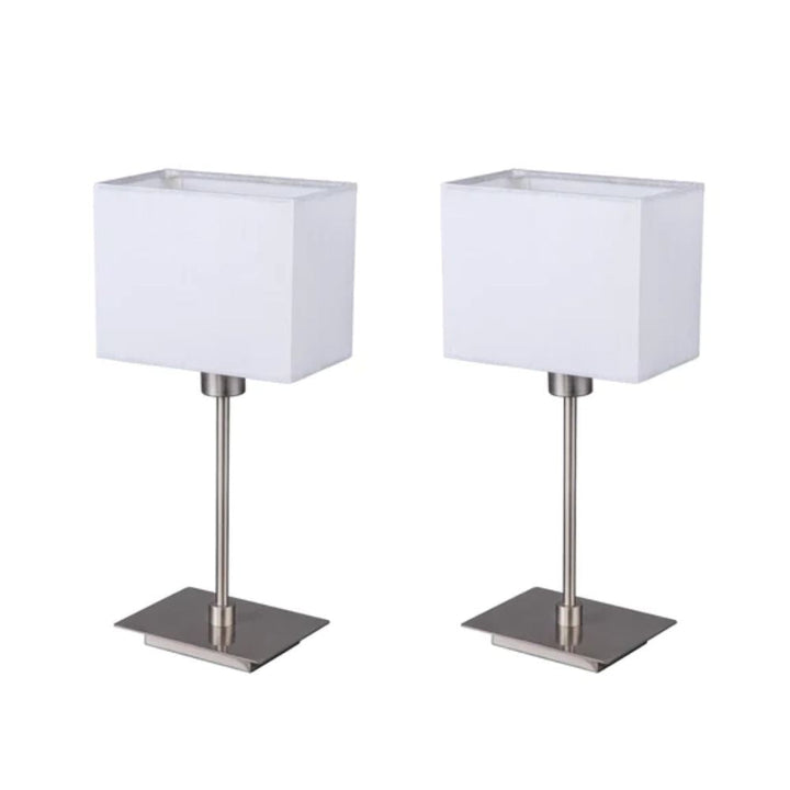 Lexi PUEBLO - Set of 2 Metal & Fabric Table Lamps-Lexi Lighting-Ozlighting.com.au