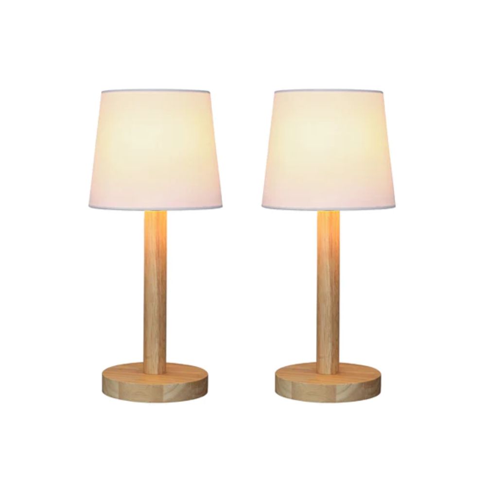 Lexi SANDY - Wooden Table Lamp | Set Of 2-Lexi Lighting-Ozlighting.com.au