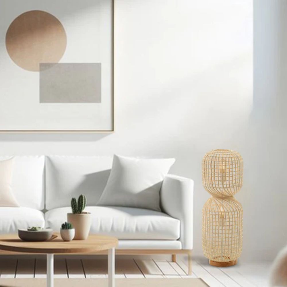 Lexi TWIRLA - Rattan Floor Lamp-Lexi Lighting-Ozlighting.com.au