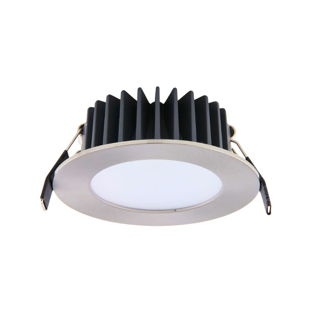 Lummax DL7010 - 10W LED Dimmable Mini Round Flat Face Downlight IP44 Satin Chrome-Lummax-Ozlighting.com.au