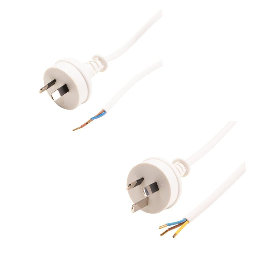 Lummax FLEX-AND-PLUG - 2 Wire and 3 Wire Flex & Plug White-Lummax-Ozlighting.com.au