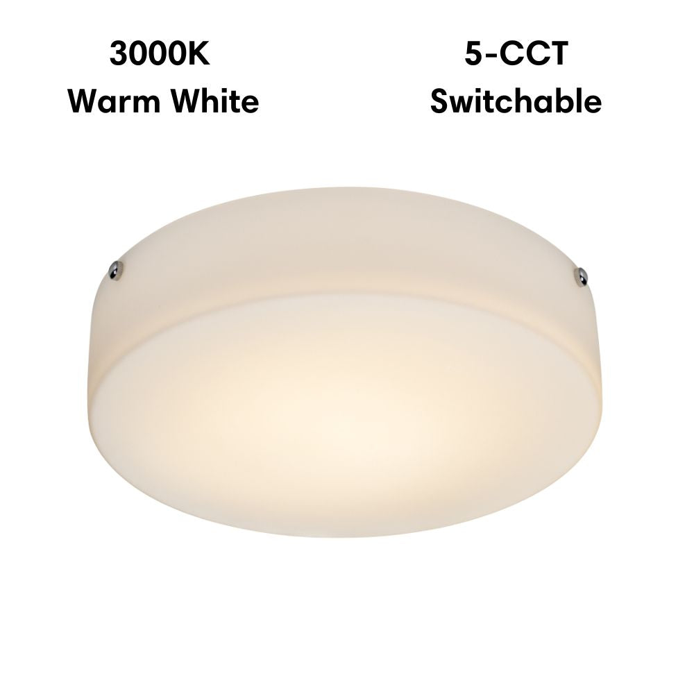 Lummax LM-108-40 - 24W LED 5-CCT Dimmable Round 37cm Satin Opal Glass Ceiling Light IP20-Lummax-Ozlighting.com.au