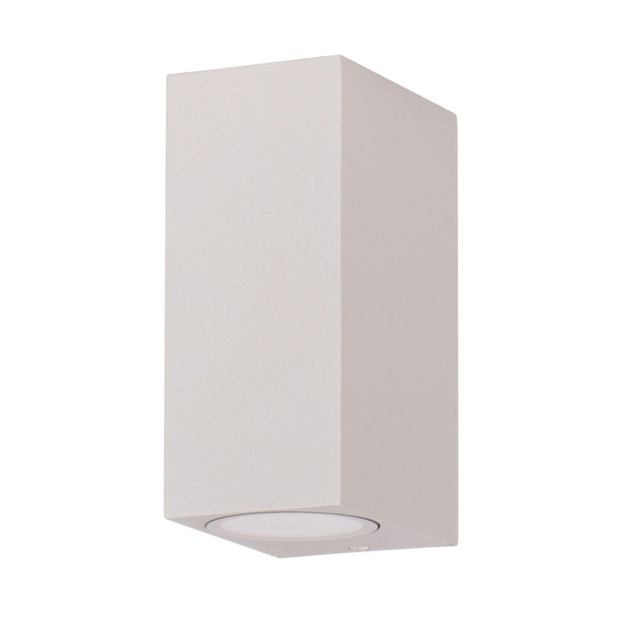 Lummax LM-9474 - 2XGU10 Modern Square Exterior Up/Down Wall Light IP44 Silver-Lummax-Ozlighting.com.au