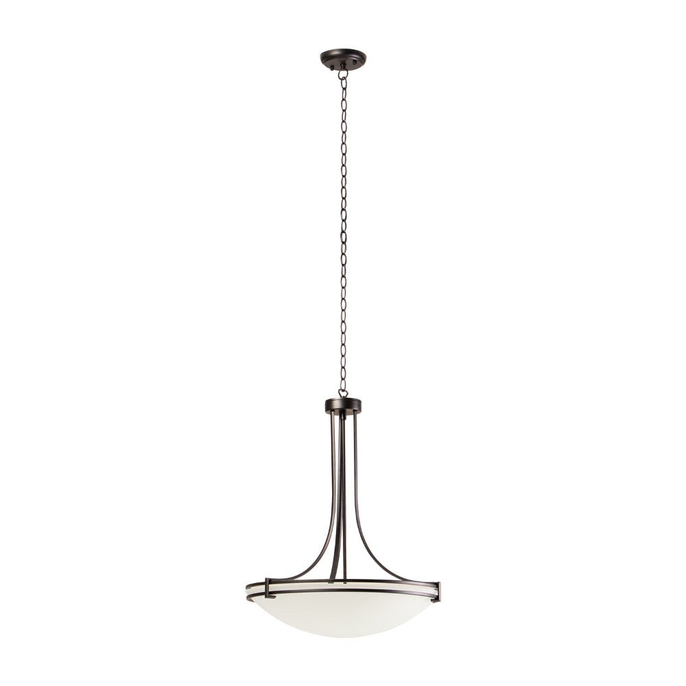 Lummax SIM-50-PDT-BLK - 50cm 3xB22 Bowl Glass Pendant Black-Lummax-Ozlighting.com.au