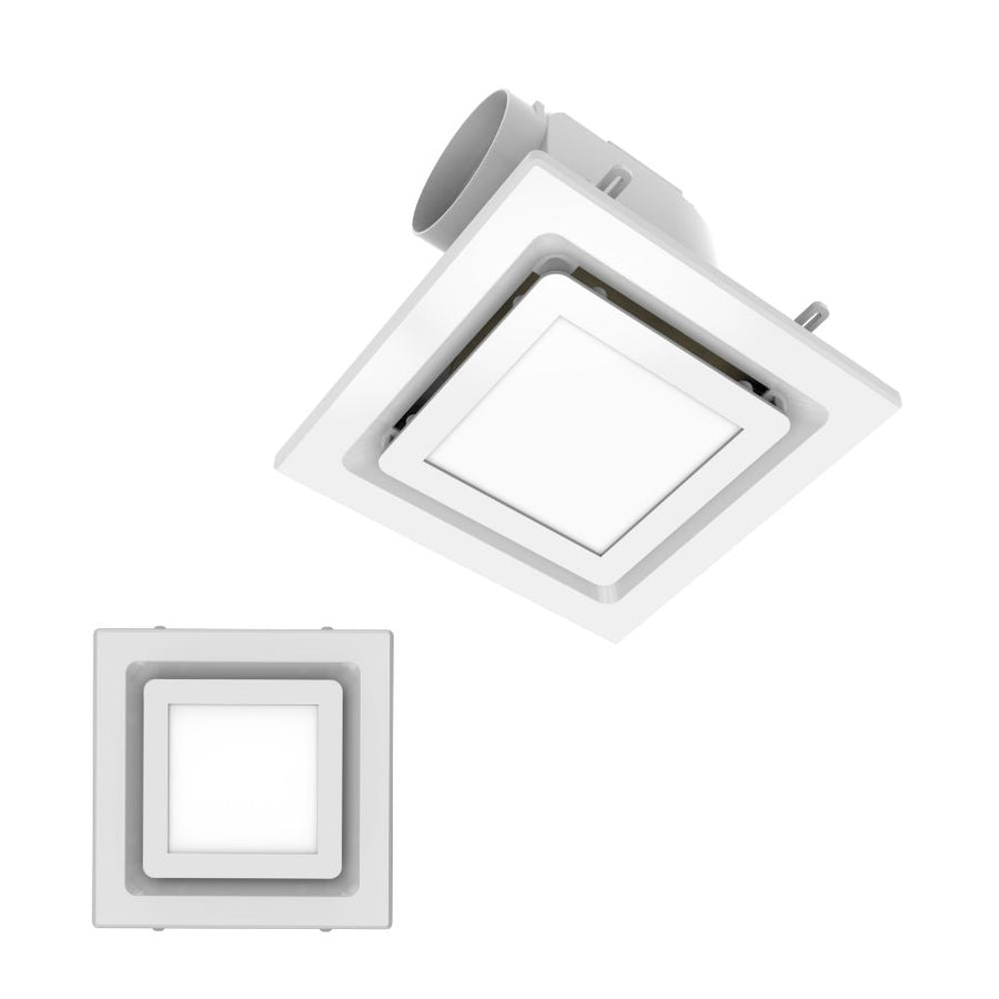 Modura ALLAIR CLASSIC LED - 250mm Square Ceiling Exhaust Fan With LED Light-Modura-Ozlighting.com.au