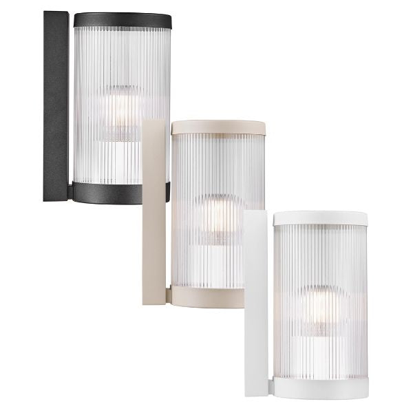 Nordlux COUPAR - Modern Ribbed Wall Light IP54-Nordlux-Ozlighting.com.au