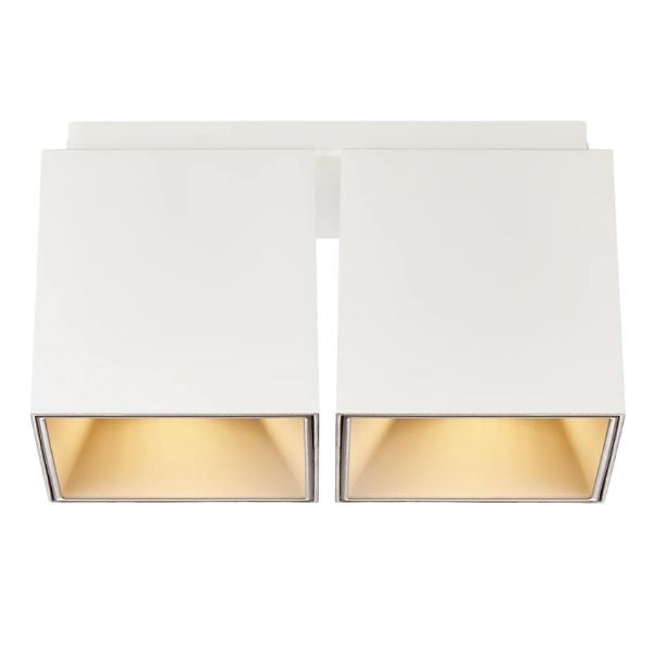 Nordlux ETHAN - 2-Spot Square Aluminium Surface-Mounted Downlight-Nordlux-Ozlighting.com.au