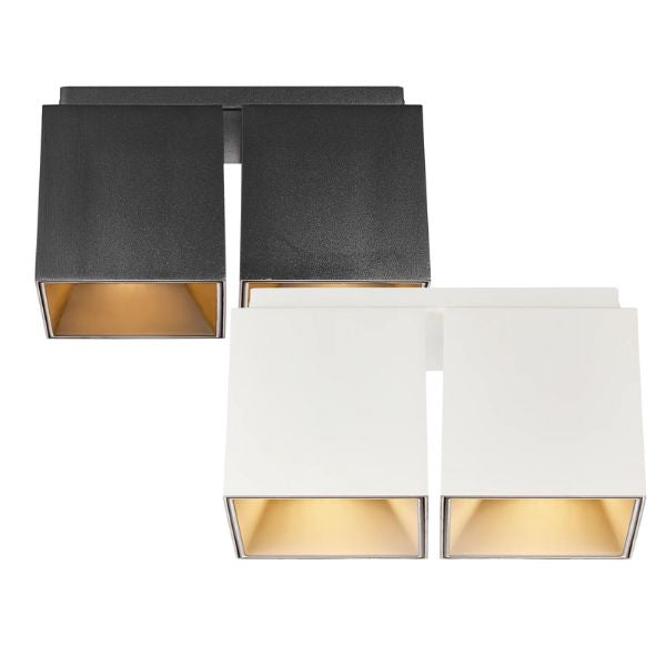 Nordlux ETHAN - 2-Spot Square Aluminium Surface-Mounted Downlight-Nordlux-Ozlighting.com.au