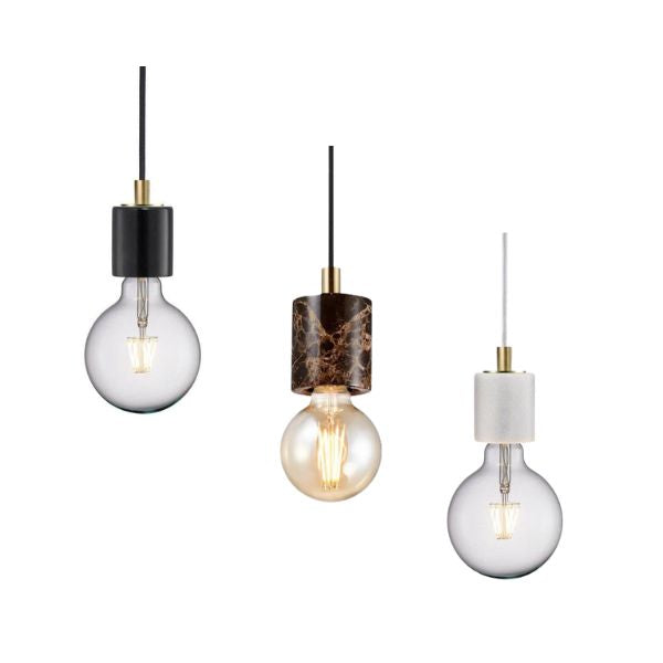 Nordlux SIV - 1 Light Marble Suspension Cable Pendant Light-Nordlux-Ozlighting.com.au