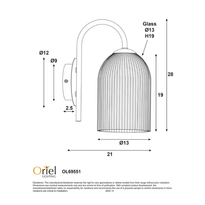 Oriel ARLEY - 25W Opal Matt Wall Light-Oriel Lighting-Ozlighting.com.au