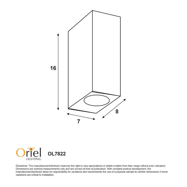 Oriel ATLAS - 25W Outdoor Wall Light-Oriel Lighting-Ozlighting.com.au