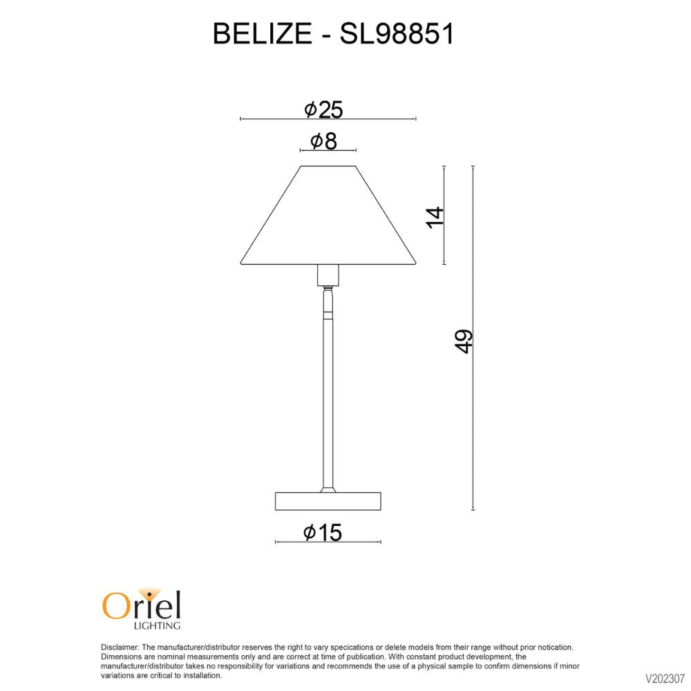 Oriel BELIZE - Metal Table Lamp-Oriel Lighting-Ozlighting.com.au