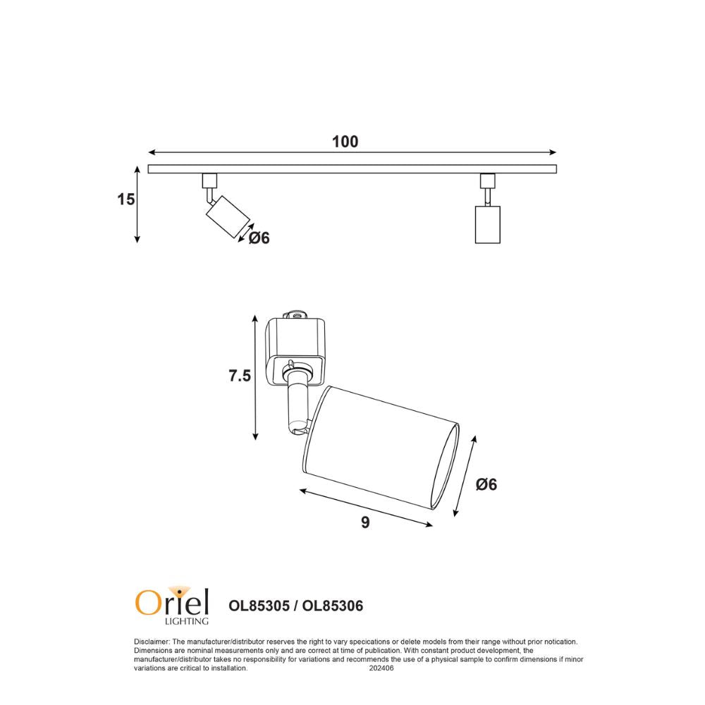 Oriel BRIDGE - 2 Track Light-Oriel Lighting-Ozlighting.com.au