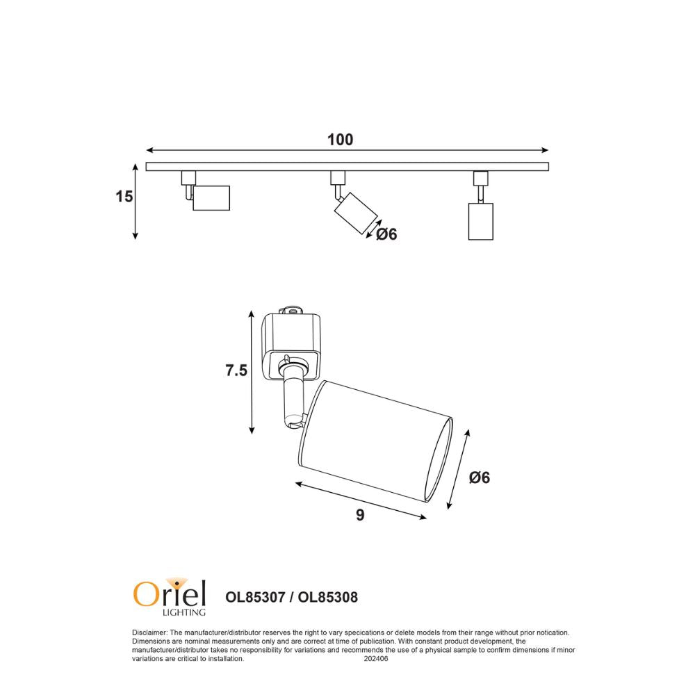 Oriel BRIDGE - 3 Track Light-Oriel Lighting-Ozlighting.com.au