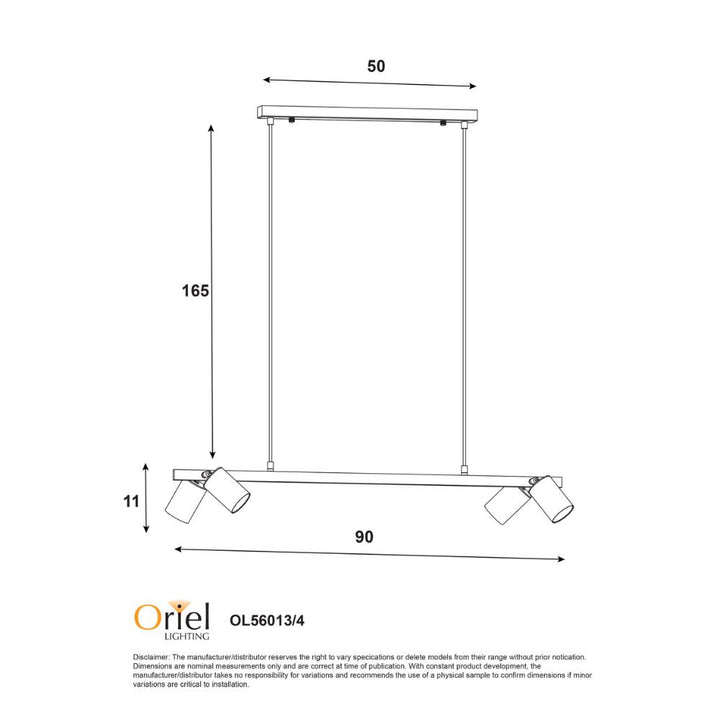 Oriel BRIDGE - 4/6 Light Pendant-Oriel Lighting-Ozlighting.com.au