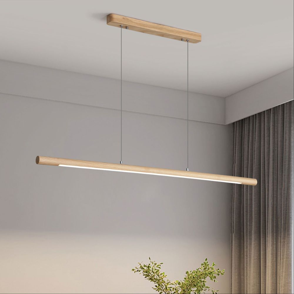 Oriel CABER - 1 Light Timber LED Linear Pendant-Oriel Lighting-Ozlighting.com.au