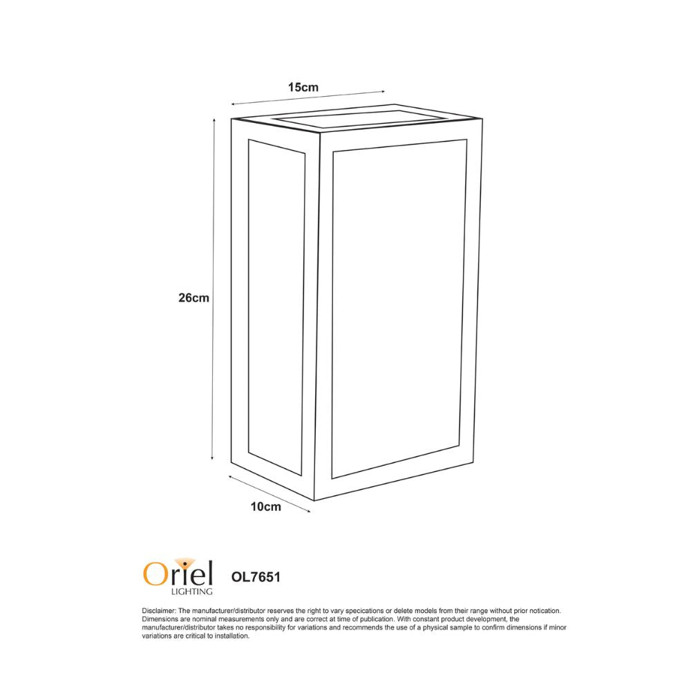 Oriel CHICAGO - 25W Outdoor Wall Light-Oriel Lighting-Ozlighting.com.au