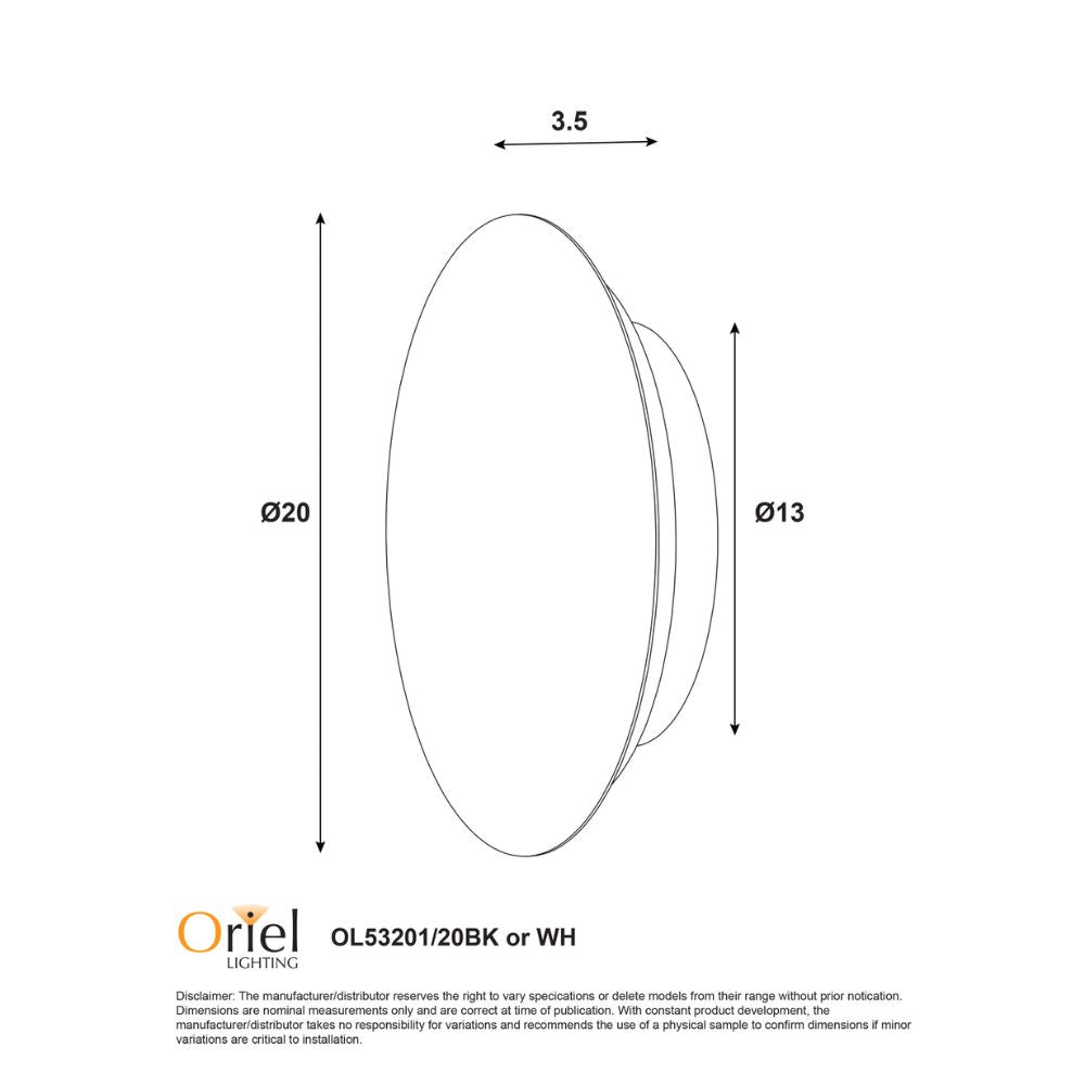 Oriel DOT - 8W Tri-Colour LED Wall Light-Oriel Lighting-Ozlighting.com.au